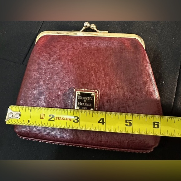 Dooney & Bourke Red Clutch with Gold Accents - Picture 5 of 6